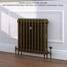 CI-RK660-10-MET-OLD-GOLD-LS01 - Rook 2 Column Victorian Cast Iron Radiator H660mm x W2302mm CI-RK660-10-MET-OLD-GOLD-LS01 - Rook 2 Column Victorian Cast Iron Radiator H660mm x W2302mm